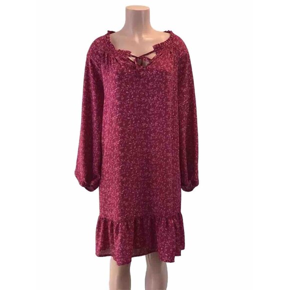 Old Navy Dresses & Skirts - New Old Navy Women Light Dress  Plus Size 2XL Fit Flat Floral Long Sleeve